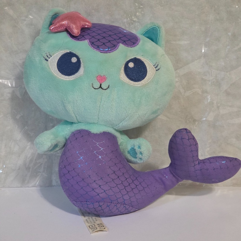 Gabby's Dollhouse MerCat Purr-ific Plush Mermaid Cat Stuffed Animal 8"